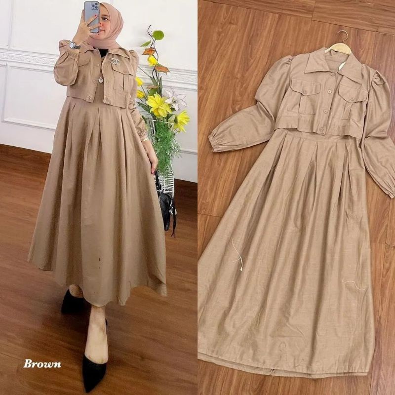 Arasya Dress Gamis Muslim Wanita Toyobo Premium