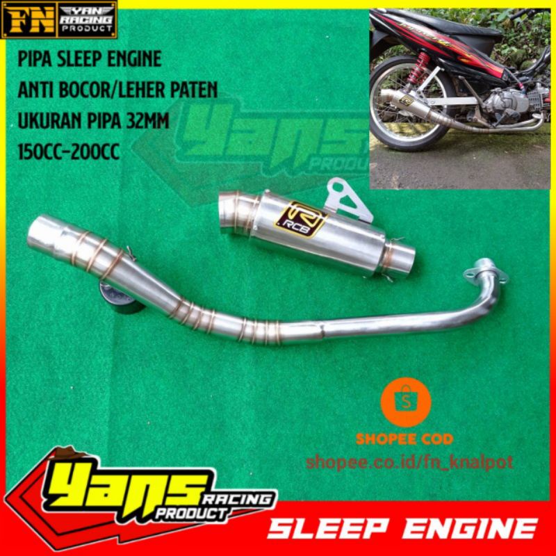 Knalpot sleep engine RCB / knalpot jupiter z / leheran sleep engine 130 / leher paten NO SAMBUNGAN a