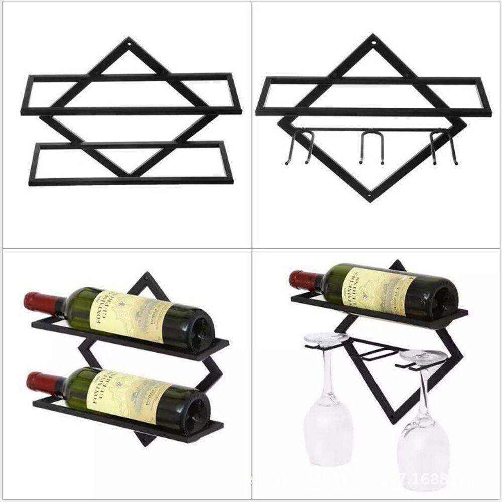 Preva Metal Wine Bottle Holder Eropa Kombinasi Gratis Dekorasi Rumah Bar