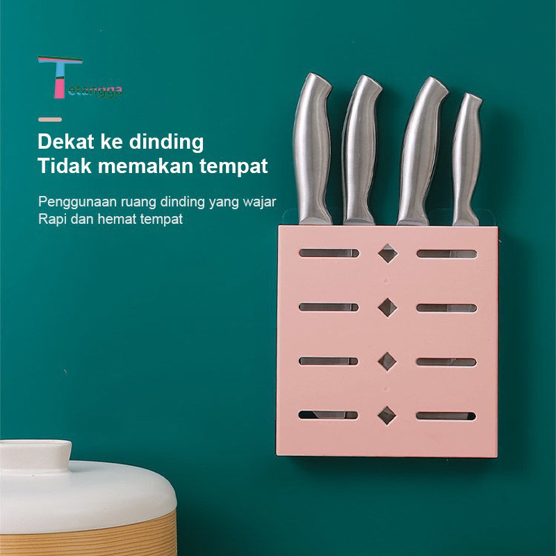 INFY - R399 Tempat Penyimpanan Alat Makan Pisau Dapur Model Tempel Dinding