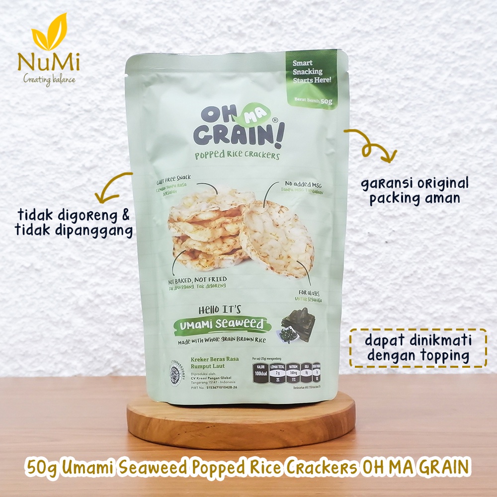 

UMAMI SEAWEED Rice Crackers Keripik Beras Organik Rumput Laut- Oh Ma Grain - KPG