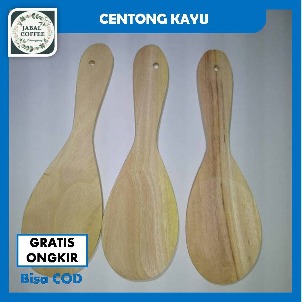 Centong Nasi Kayu / Centong Kayu Panjang / Sutil Kayu Sedang J77