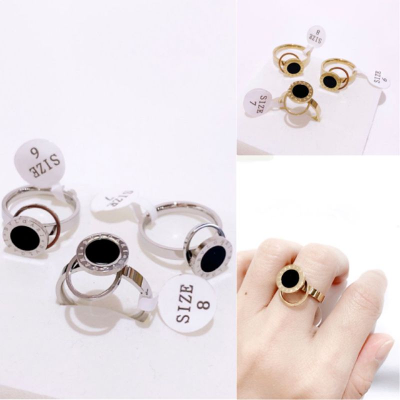 Promo Cincin Titanium asli Stainless steel Bvl Premium Quality Anti karat anti alergi 03