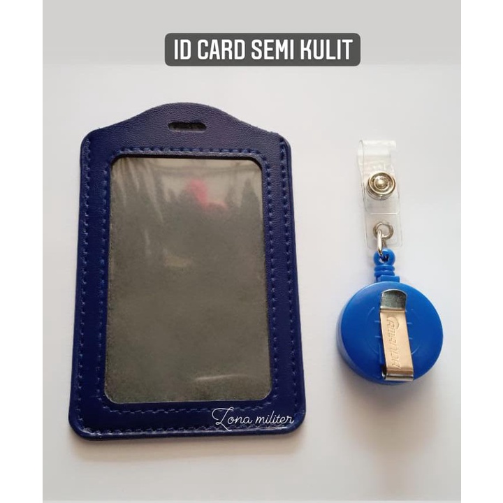 

ID CARD TEMPAT KARTU SEMI KULIT WARNA BIRU TERBARU