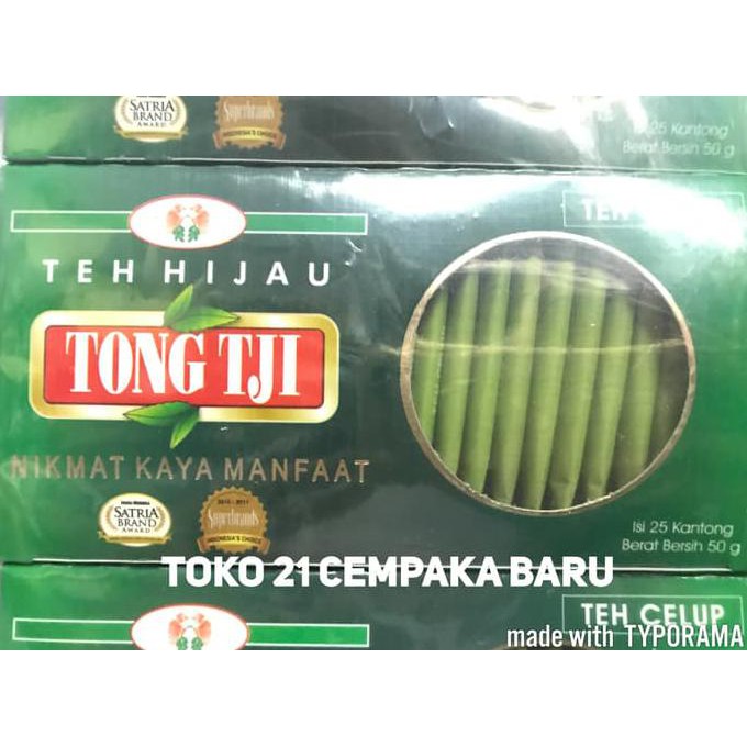 

Aseli Tong Tji Teh Hijau Celup Box Isi 25S @ 50 Gr | Sehat Diet Alami Murah It'S Work