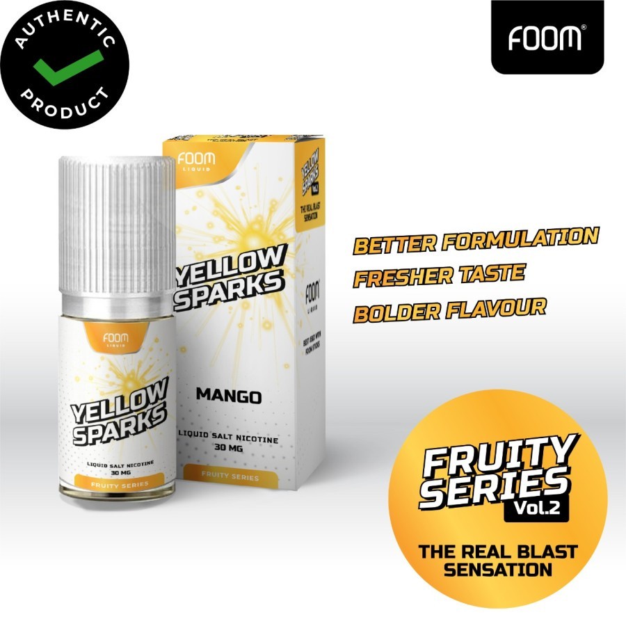 LIQUID FOOM YELLOW SPARKS MANGO RASA MANGGA 30ML 30MG