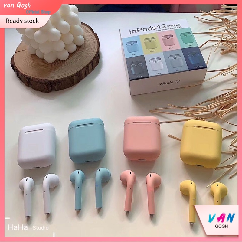 Van Gogh TWS Macaron Air Earbuds Bluetooth Earphones Headphones Wireless Original  Bass（Macaron）