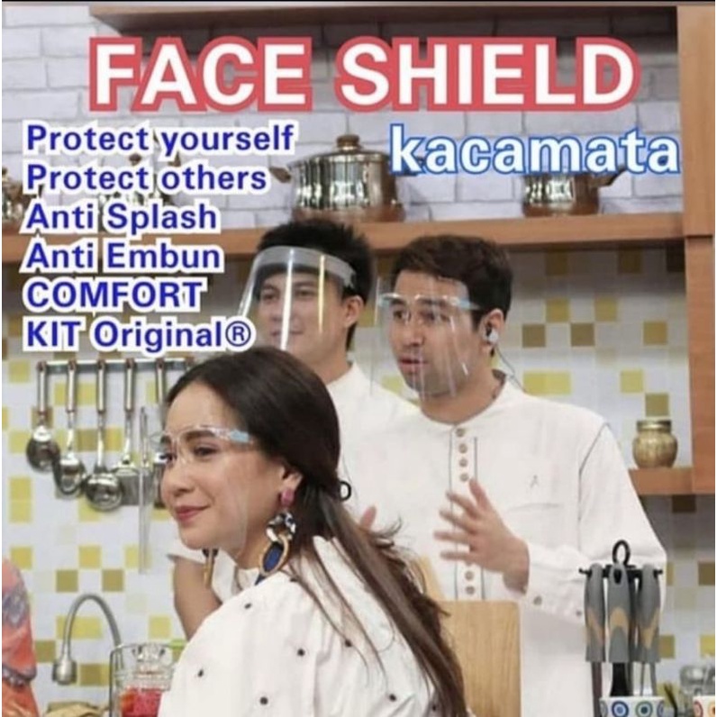 FACE SHIELD KACA MATA BENING TRANSPARAN DEWASA DAN ANAK