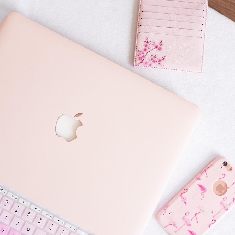 Cover Hardcase Macbook Air 13 inch A1466 A1369 2010 2017 - Merah Muda