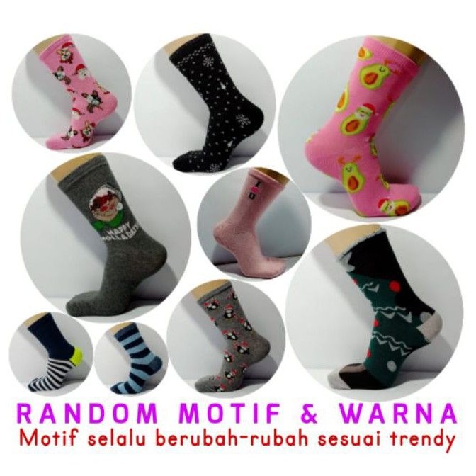 (LUSINAN) KAOS KAKI LEDIES MOTIF