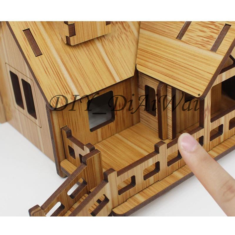 Puzzle 3D DIY Ranch House mainan puzzle edukasi anak (kado &amp; pajangan)