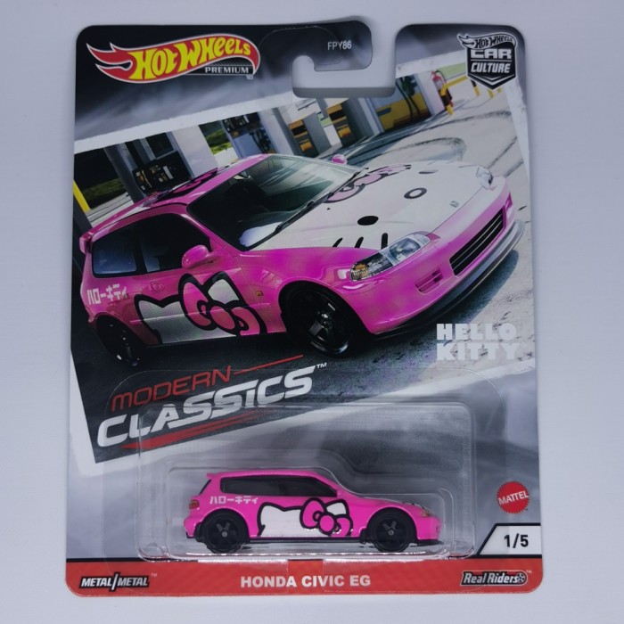 Hot Wheels Modern Classics Civic EG Hotwheels Car Culture HW Hello Kitty Pink