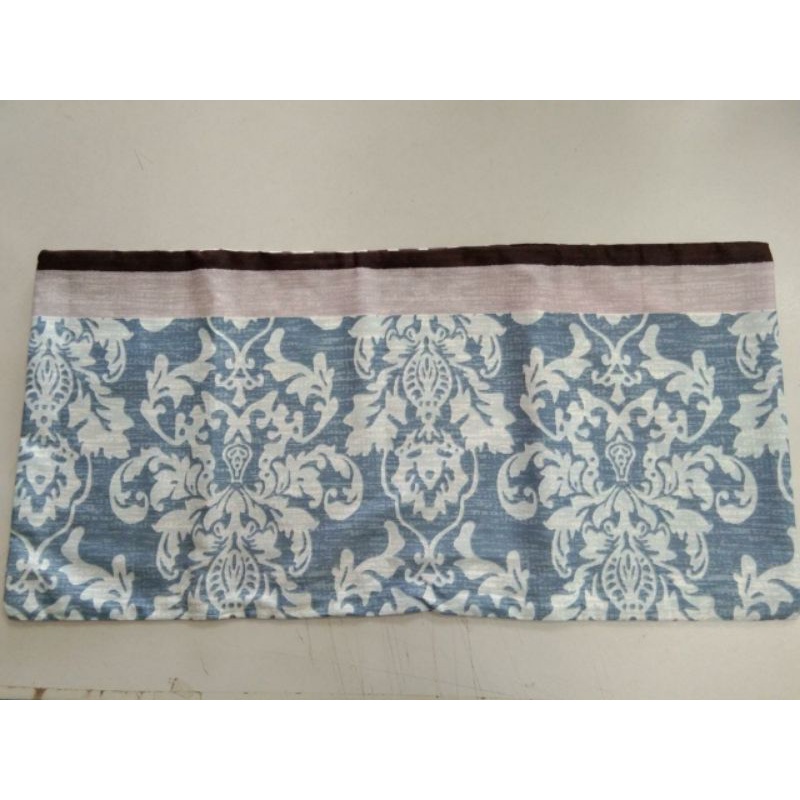 Sarung Bantal Cinta Mini Kecil 30 x 60 cm Motif Abstrak Batik Petra Biru Coklat Abu Gradasi