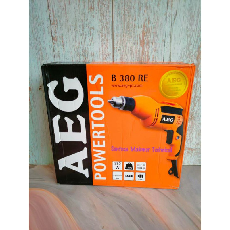 AEG B380RE 10 MM Bor Tangan Listrik Electric Drill Bolak Balik 10mm