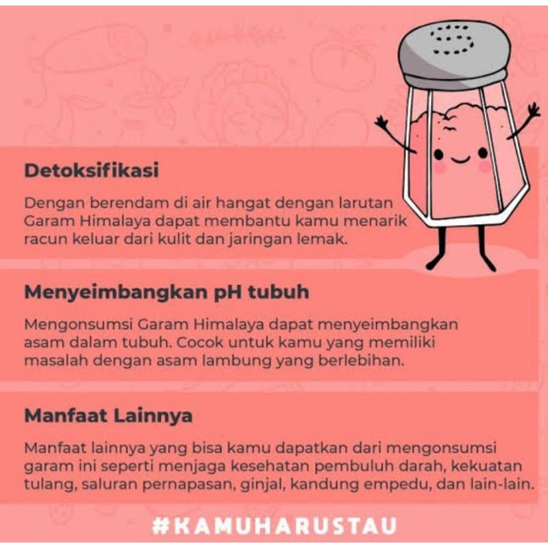 

Bny31 PURE HIMALAYAN SALT PREMIUM Garam himalaya 500gr