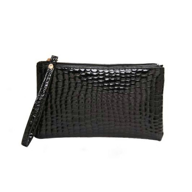 Dompet Tipis Pouch Croco DW16 Simpel Elegan Multifungsi Women Wallet