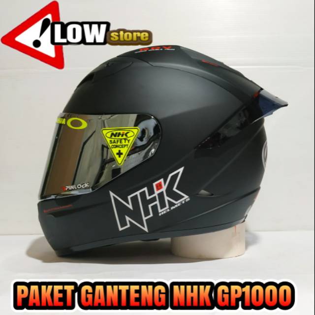 Helm NHK Gp1000 solid paket ganteng