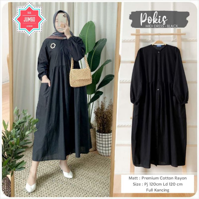 PROMO POKIS MIDI DRESS JUMBO LD 120