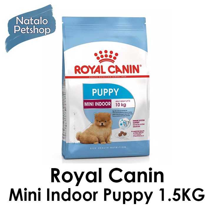 Royal Canin Mini Indoor Puppy Dog Food 1.5KG/Makanan Anak Anjing Kecil