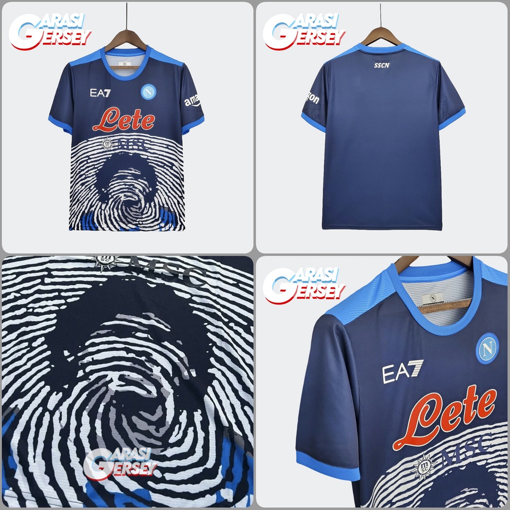 Jersey Sepak Bola Napoli Special Edition Maradona Navy 2021/2022