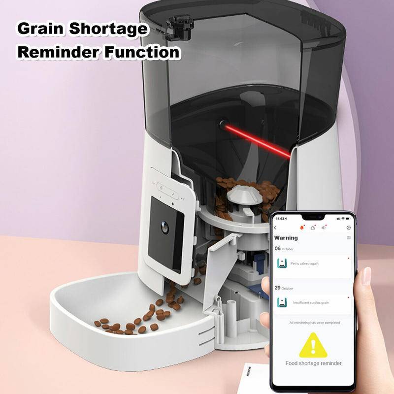 6L Automatic Pet Feeder 1080P WIFI APP Dispenser Makanan Otomatis Anjing Kucing Control Timing Set Kontrol ponsel