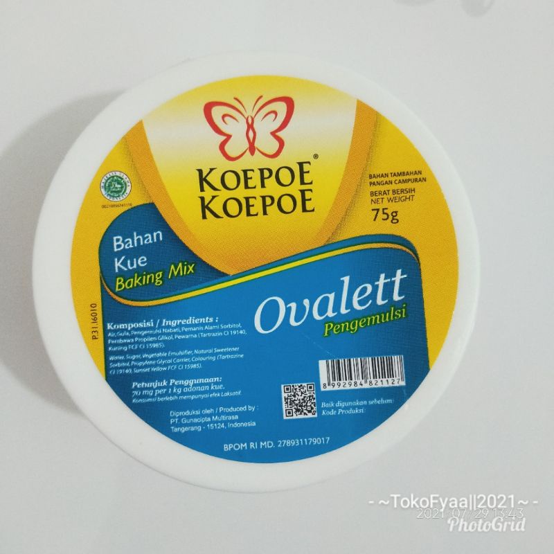 

Ovalet Koepoe Koepoe 75 gram