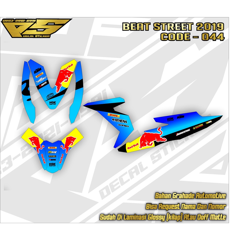 044A DECALS STIKER FULLBODY CUSTOM MOTOR BEAT STREET