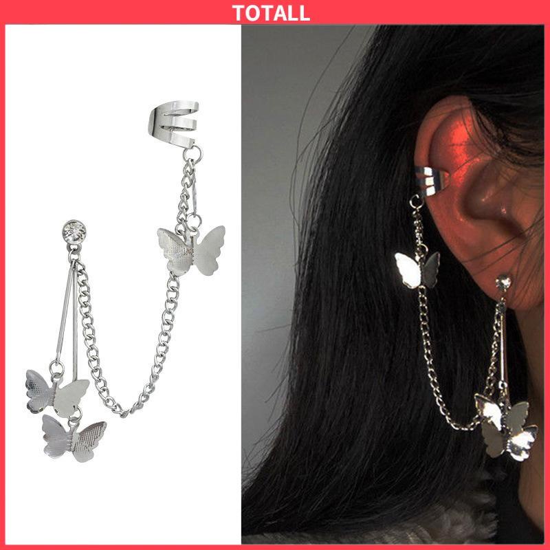COD Klip telinga pejantan kupu-kupu klip tulang telinga anting-anting siswa-Totall