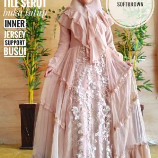 SET GAMIS SYARI BAJU  MUSLIMAH CANTIK BRUKAT LEBARAN BUSUI 