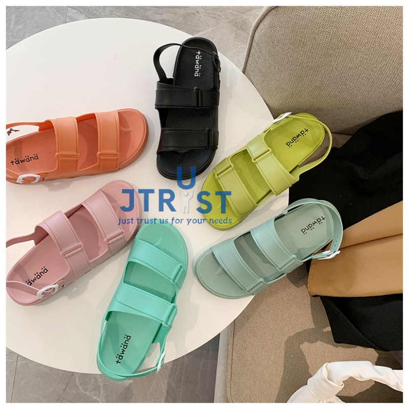 Tawana Sandal Wanita Tali Casual 2021 Sendal Strip Sendal Tali Wanita
