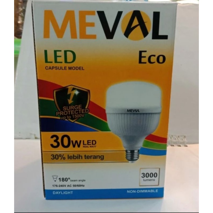 Meval led bulb capsule 30W ECO. 30 watt daylight putih