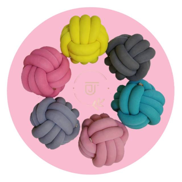 [jafa] Tiga Knot ball/bantal bola/bantal kepang/bantal hias/knot pillow