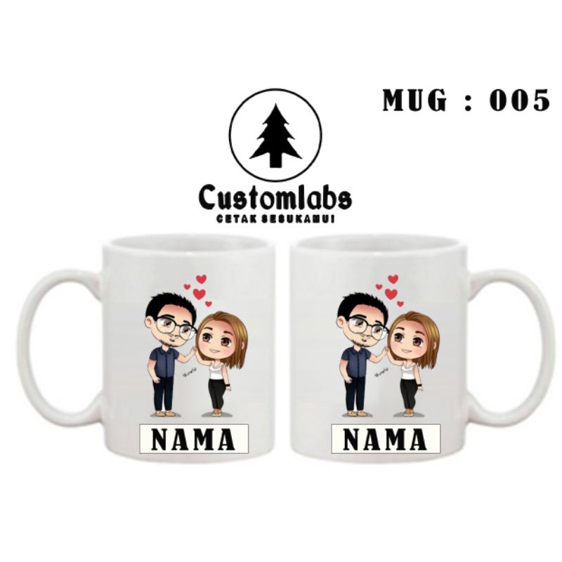 MUG CUSTOM / CANGKIR / KERAMIK/ SOVENIR NIKAHAN / GELAS SABLON /Marble Mug / gelas marble / couple g