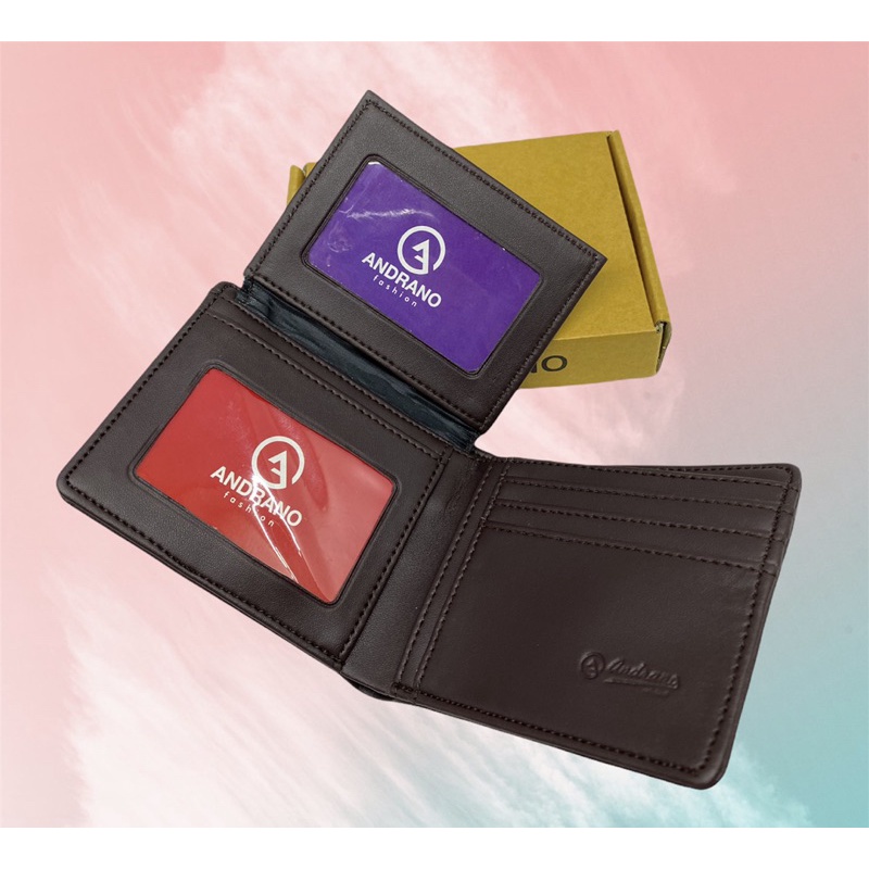 DOMPET PRIA ANDRANO KULIT SINTETIS LOGO EMBOS DOMPET PRIA MURAH MERIAH DOMPET PRIA ASLI DOMPET PRIA KULIT SINTETIS