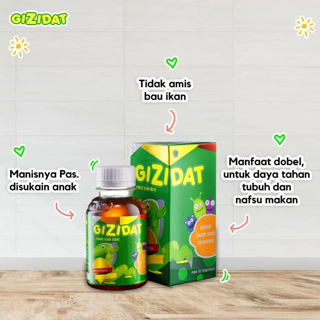 Gizidat Madu Herbal Penambah Nafsu Makan Anak Original [130 mL]