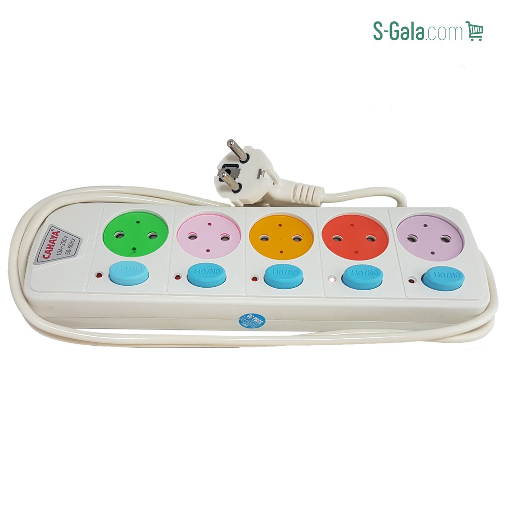 stop kontak listrik multitap CAHAYA 5 lubang