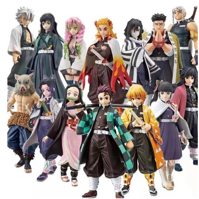 Tanjiro Nezuko Zenitsu Inosuke Action Figure Kimetsu No Yaiba