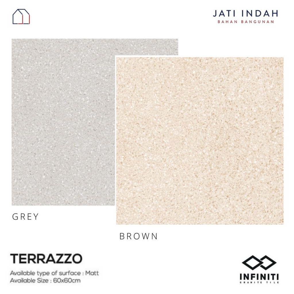 Granit Lantai Traso Matt 60x60 cm Infiniti Terrazzo / Granit (1.44 m2)