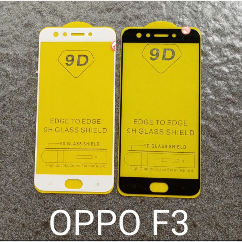 Oppo F3 / R9S Tempered Glass Full Layar Anti Gores Kaca