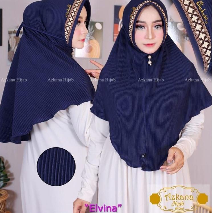 ➵Bestseller✺➵ JILBAB PLISKET ELVINA PAD RENDA - JILBAB INSTAN PRISKET TREND 2022 - ORIGINAL AZKANA H