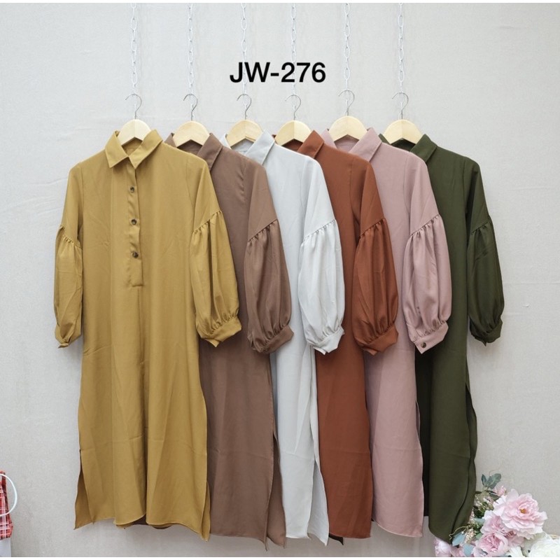 TUNIK BALON SYAKILA TUNIK LENGAN BALON POLOS BATA JW-276