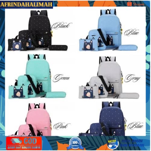 

TERBARU, TERMURAH- 1 SET TAS RANSEL BACKPACK ANAK SEKOLAH MURAH LUCU + TEMPAT PENCIL