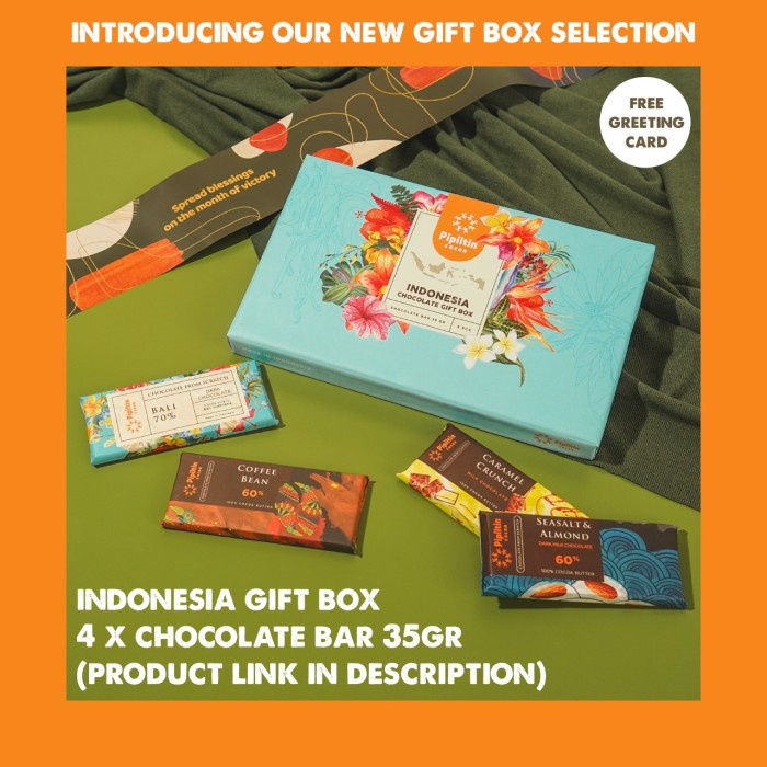 

Pipiltin Cocoa - Chocolate Bar Indonesia Gift Box 4 x 35gr