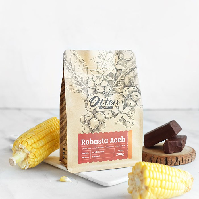 

r0eree Kopi Robusta Aceh Gayo 200G - Wholebean Ds20X11