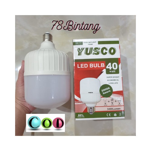 78Bintang Lampu LED YUSCO 40Watt - Bohlam Lampu LED 40Watt - Lampu - Lampu LED - Bohlam LED - PUTIH