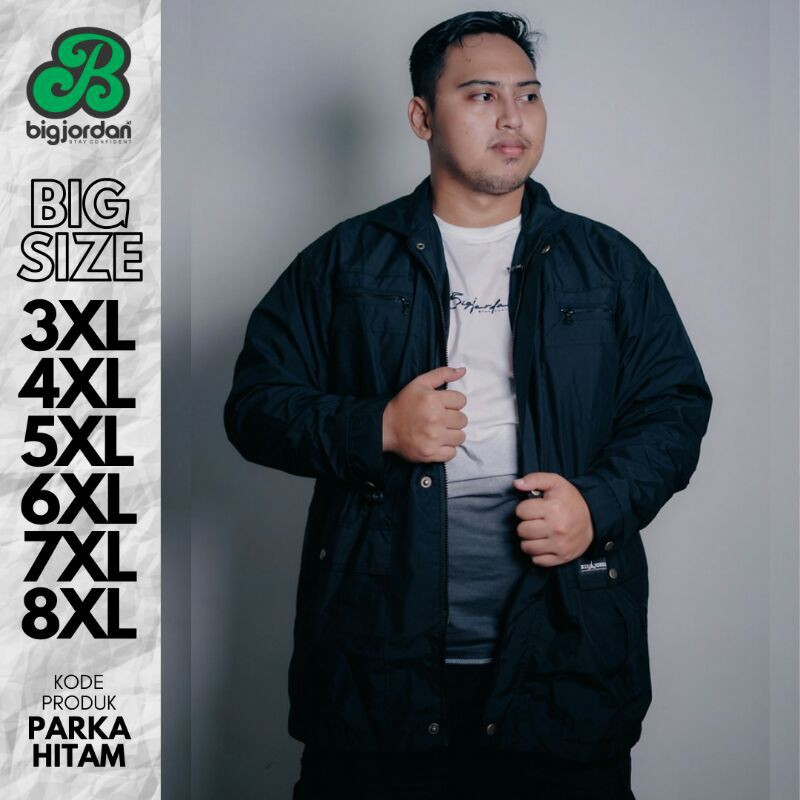 Jaket parka big size jumbo 3xl ukuran besar 8xl 7xl  parasut anti air angin waterprof 5xl 6xl pria a