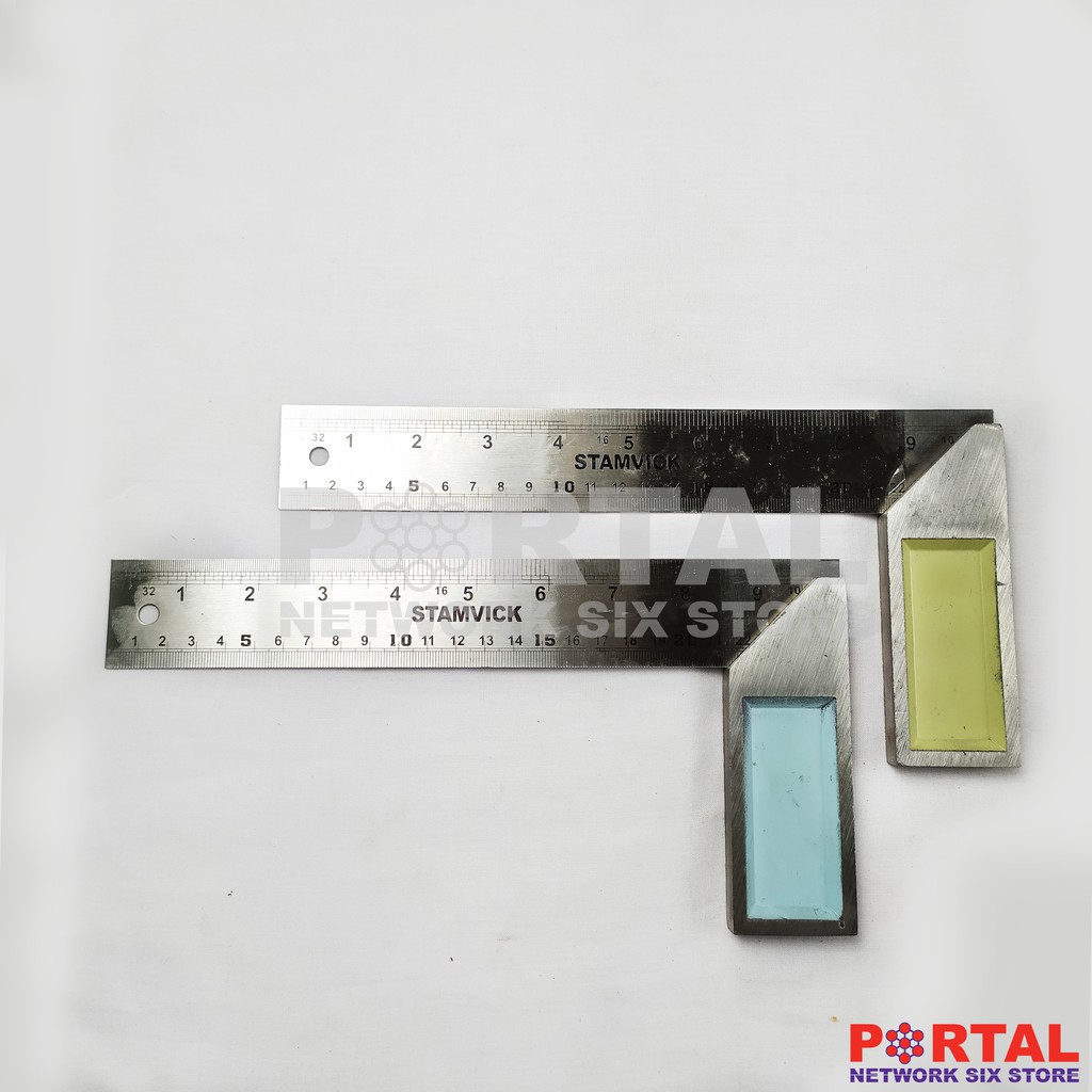 

Penggaris Siku Tebal Stainless Steel 10 Inch/ 25 CM Stamvick