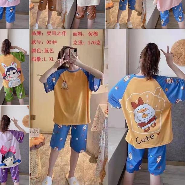 ➲ Piyama Import Setelan Celana 7/8 Baju Tidur Wanita Dewasa Import HPP078 ✪