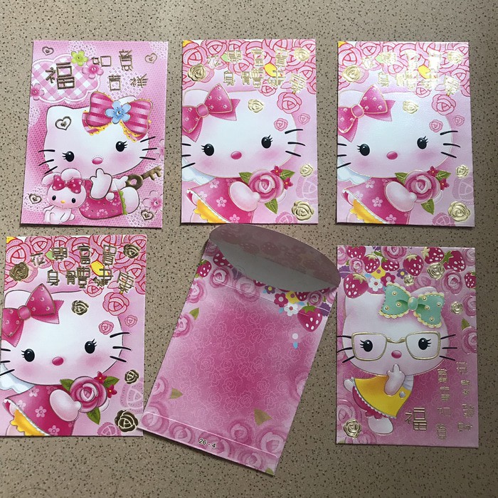 

NEW. AMPLOP ANGPAO IMLEK CHINESE NEW YEAR HELLO KITTY PREMIUM FLOWER ISI 6