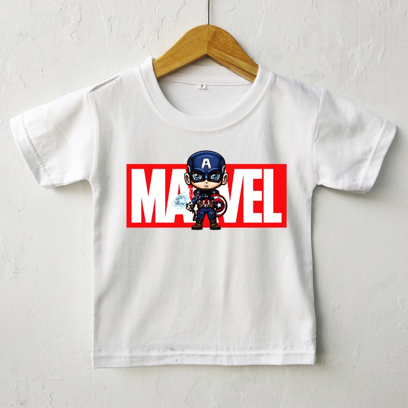 Kaos anak marvel superhero putih